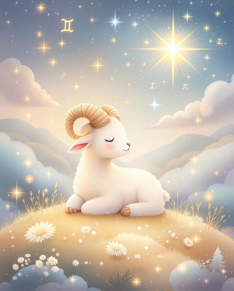 Little Aries · 21 Mar – 19 Apr · magical art print by Little Poppin