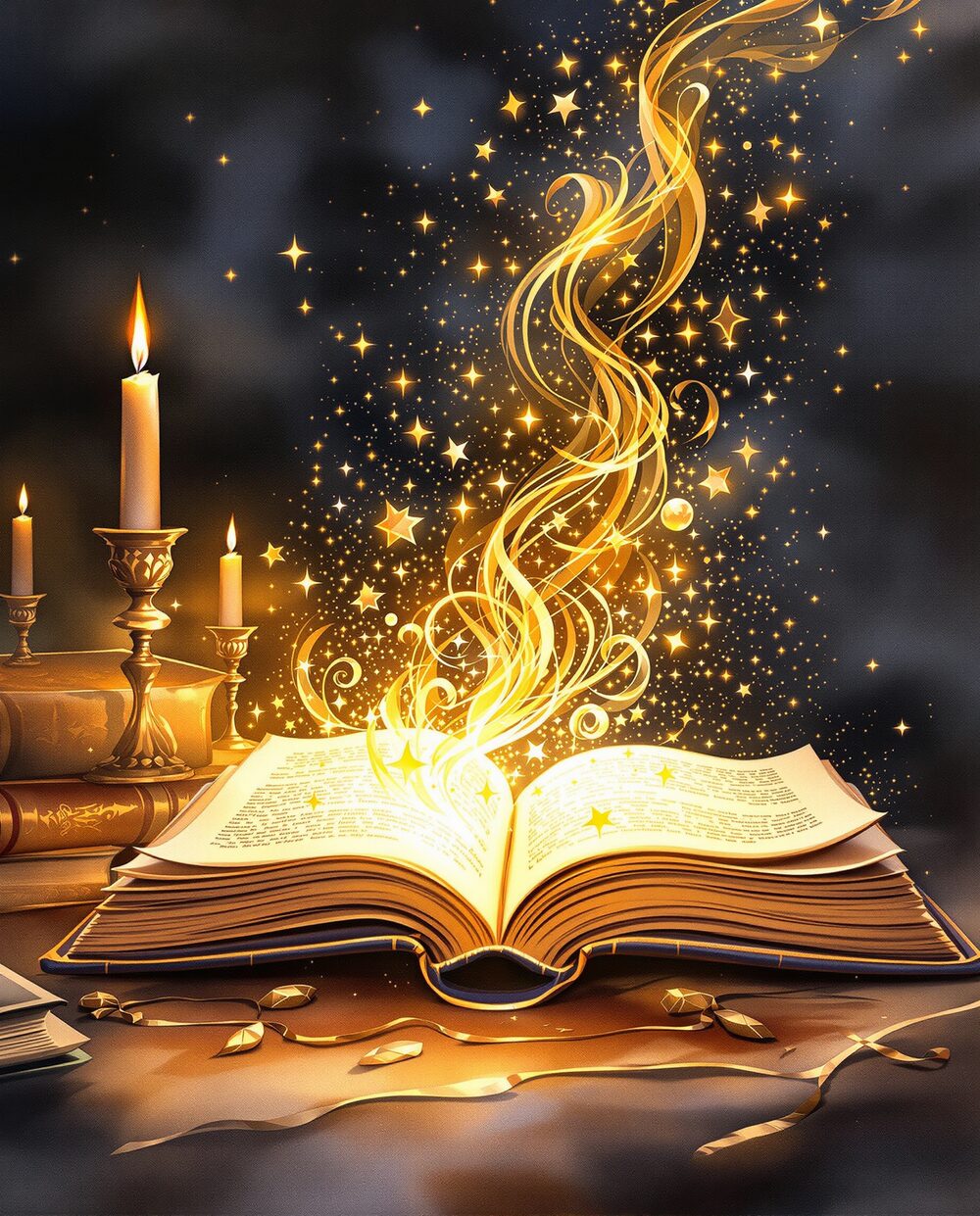 The Open Spellbook · magical art print by Little Poppin