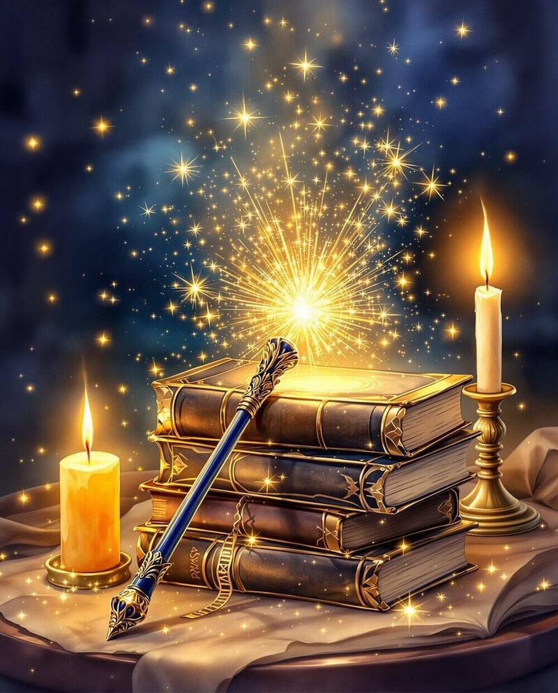 The Magic Wand · magical art print by Little Poppin