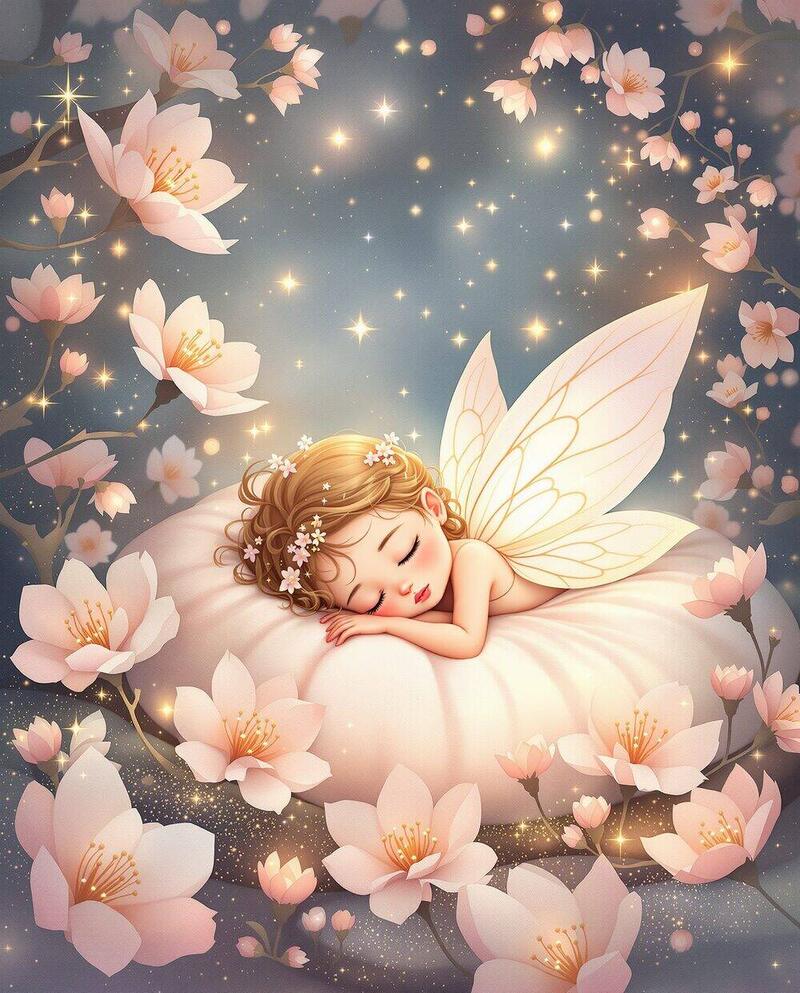 Fairy Blossom · magical art print by Little Poppin