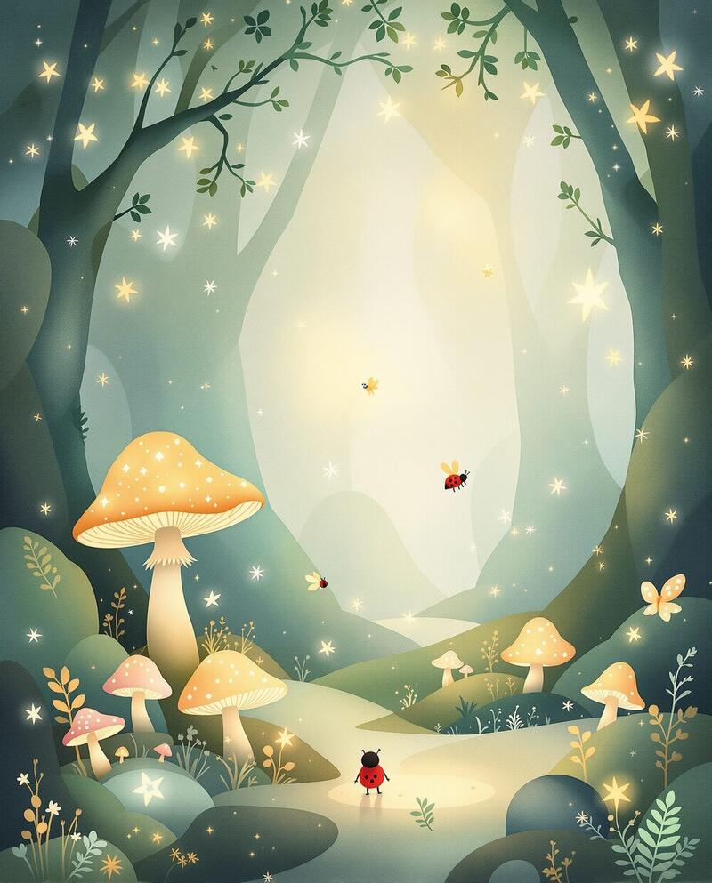 Mushroom Hollow · magical art print by Little Poppin