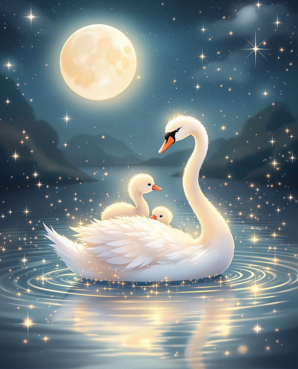 Swan Lake Dream · magical art print by Little Poppin