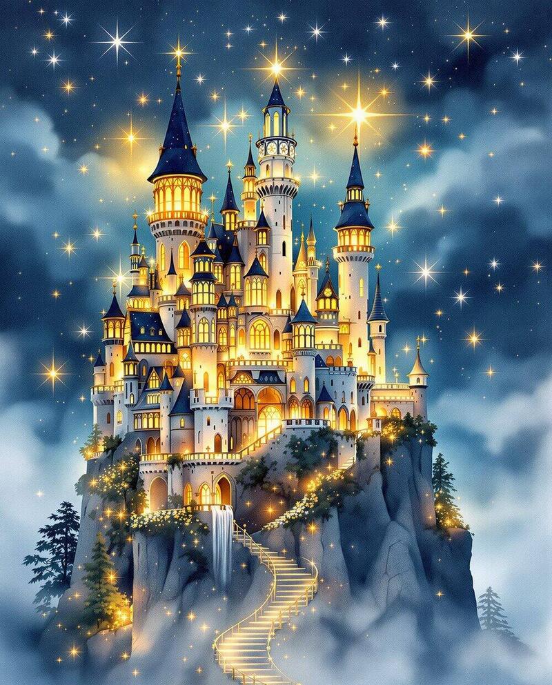 The Magic Castle · magical art print by Little Poppin