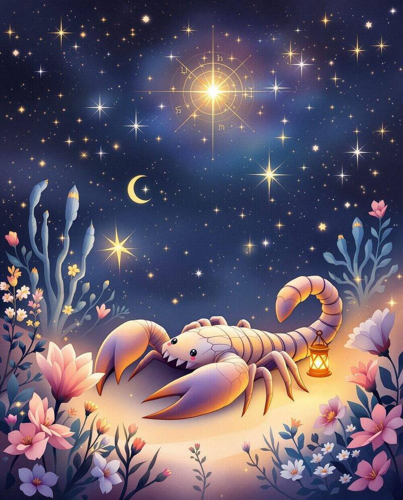 Little Scorpio · 23 Oct – 21 Nov · magical art print by Little Poppin