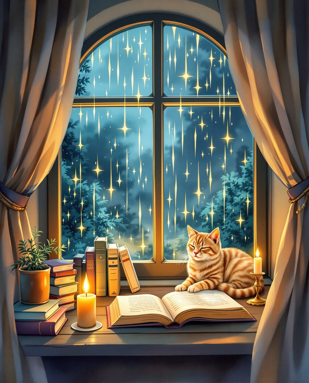 The Study Nook · magical art print by Little Poppin