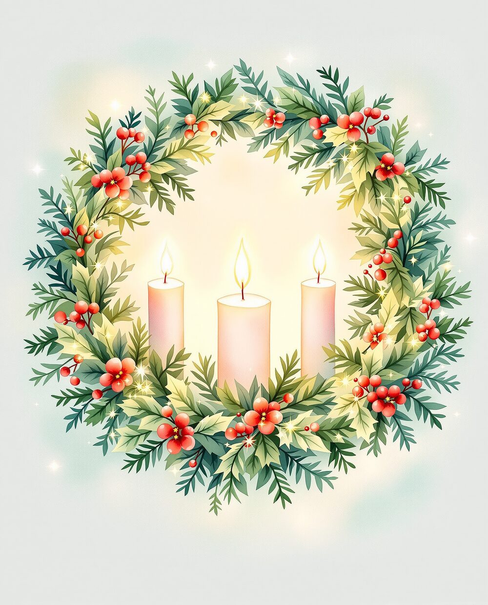 The Advent Wreath · magical art print by Little Poppin