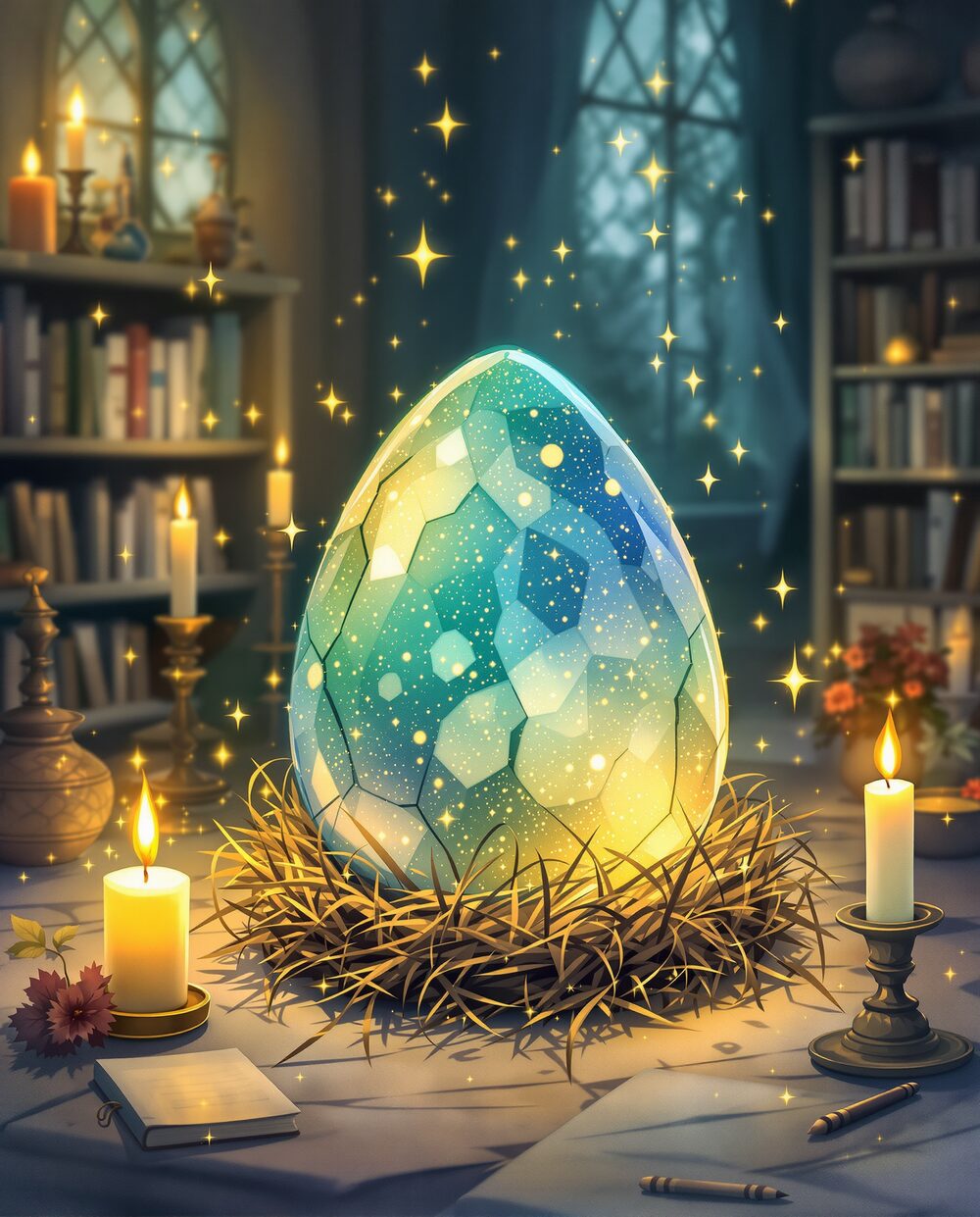 The Dragon's Egg · magical art print by Little Poppin