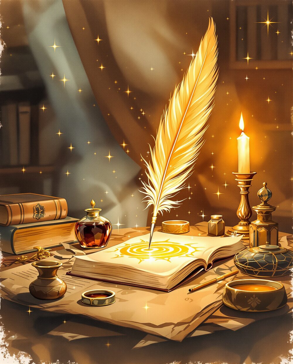 Quill & Ink · magical art print by Little Poppin
