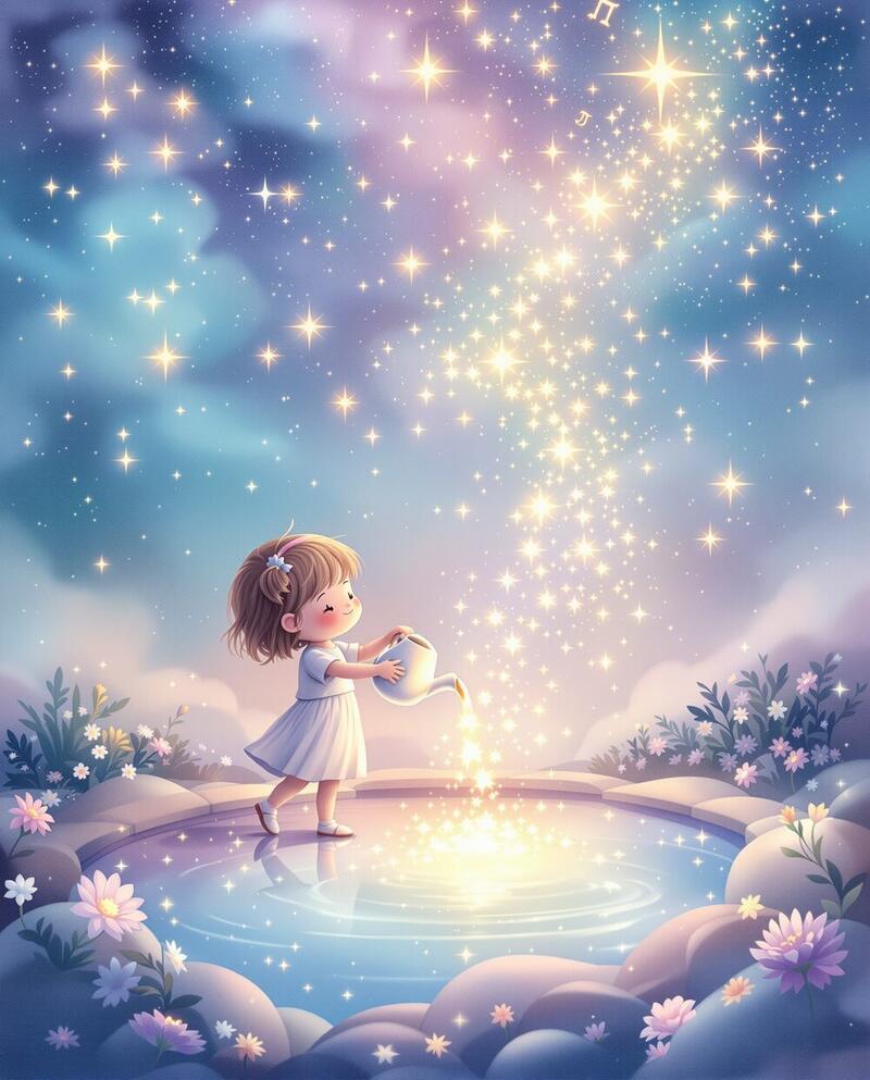 Little Aquarius · 20 Jan – 18 Feb · magical art print by Little Poppin