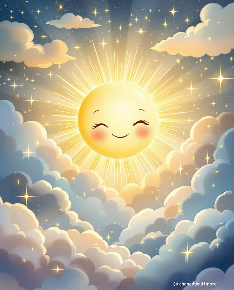Sunshine Smile · magical art print by Little Poppin
