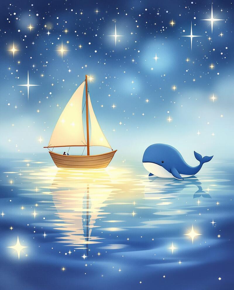 Little Sailboat · magical art print by Little Poppin