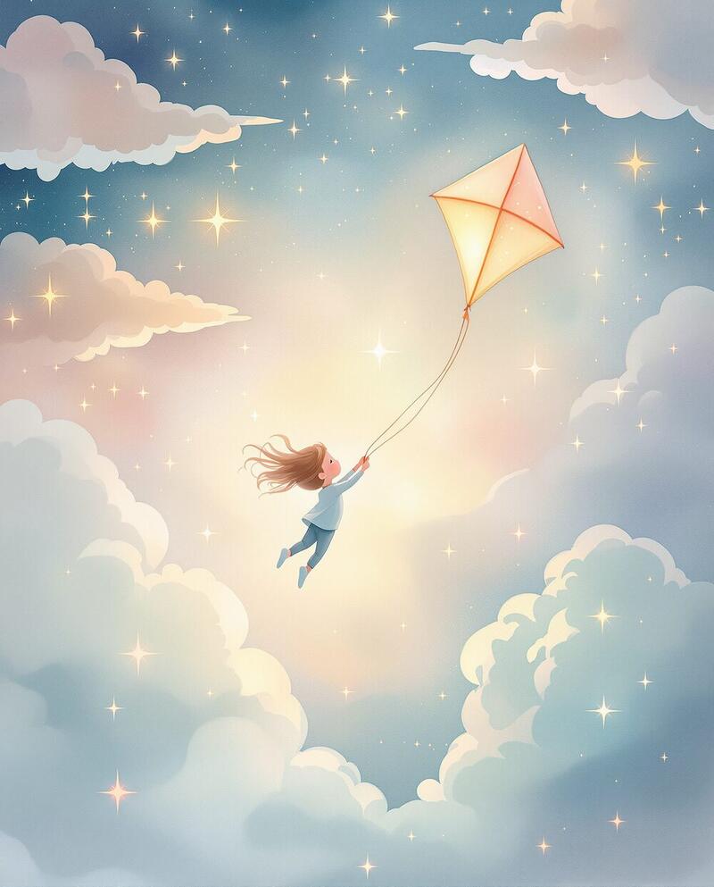 Up & Away · magical art print by Little Poppin