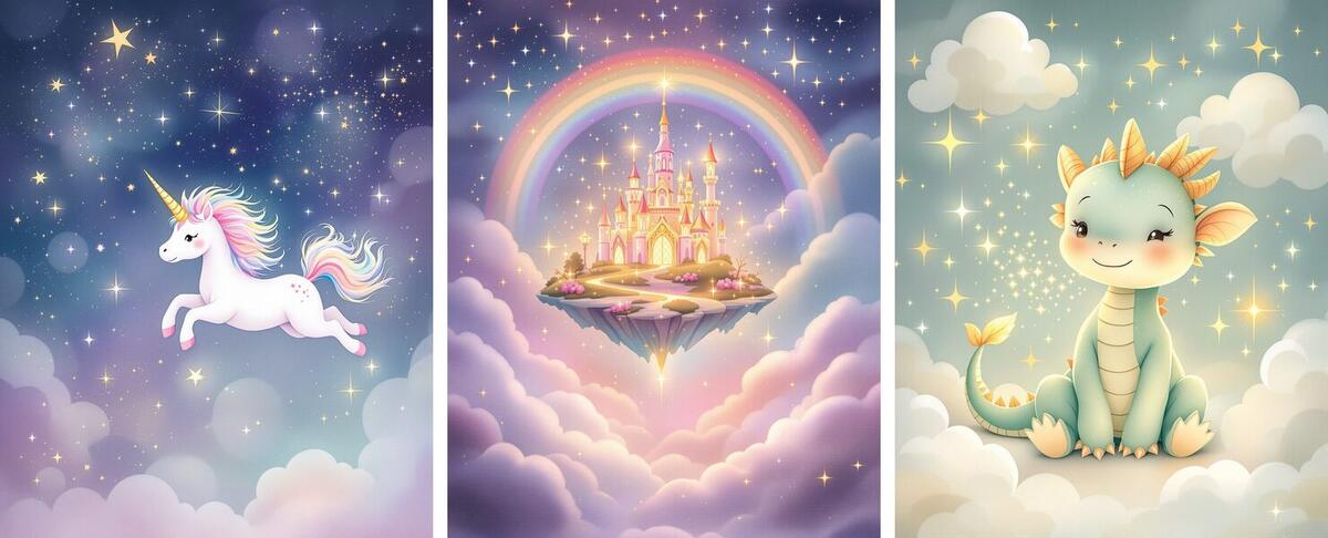 Enchanted Adventure Set · gallery set of three magical art prints