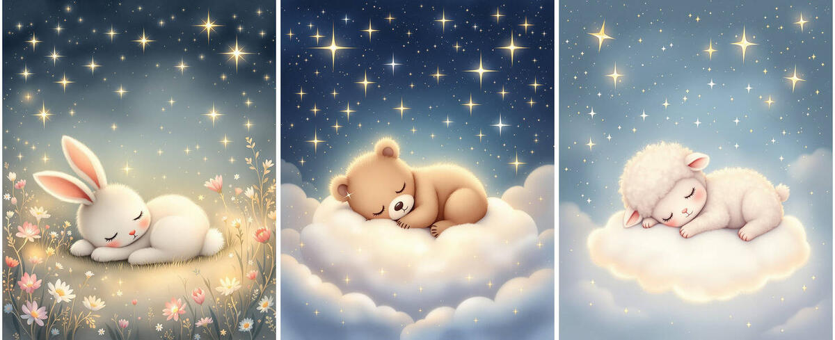 Sweet Dreams Set · gallery set of three magical art prints